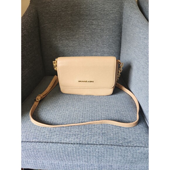 Michael Kors Tan Small Crossbody Bag w/ Adjustable Chain Strap - Picture 1 of 12